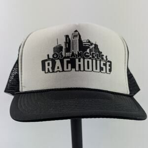 Los Angeles Rag House Hat Mesh Trucker Adjustable Snapback Mens Womens Cap LA